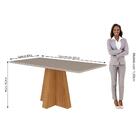 Conjunto De Mesa De Jantar Com Tampo De Vidro Off White Patrí