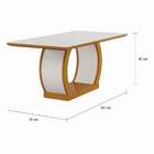Conjunto De Mesa De Jantar Com Vidro E 6 Cadeiras Eva I Velud