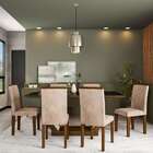 Conjunto De Mesa De Jantar Com Vidro E 6 Cadeiras Sienna Ii S