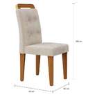 Conjunto De Mesa De Jantar Com Vidro E  6 Cadeiras Cecília Ve