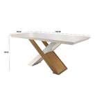 Conjunto De Mesa De Jantar Com Vidro E  6 Cadeiras Imperatriz