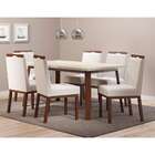 Conjunto De Mesa De Jantar Croácia Com 6 Cadeiras Linho Off W