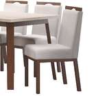 Conjunto De Mesa De Jantar Croácia Com 6 Cadeiras Linho Off W