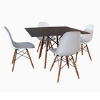Conjunto De Mesa De Jantar Eames Eiffel Quadrada 90cm Tampo D