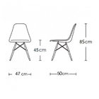 Conjunto De Mesa De Jantar Eames Eiffel Quadrada 90cm Tampo D