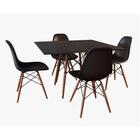 Conjunto De Mesa De Jantar Eames Eiffel Quadrada 90cm Tampo D