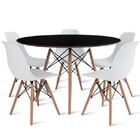 Conjunto De Mesa De Jantar Eames Eiffel Redonda 100cm Tampo D