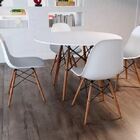 Conjunto De Mesa De Jantar Eames Eiffel Redonda 100cm Tampo D