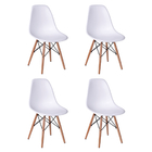 Conjunto De Mesa De Jantar Eames Eiffel Redonda 110cm Tampo D