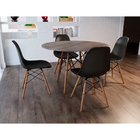 Conjunto De Mesa De Jantar Eames Eiffel Redonda 110cm Tampo D