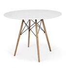 Conjunto De Mesa De Jantar Eames Eiffel Redonda 110cm Tampo D