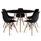 Conjunto De Mesa De Jantar Eames Eiffel Redonda 110cm Tampo D