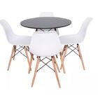Conjunto De Mesa De Jantar Eames Eiffel Redonda 110cm Tampo D