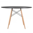 Conjunto De Mesa De Jantar Eames Eiffel Redonda 120cm Tampo D