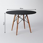 Conjunto De Mesa De Jantar Eames Eiffel Redonda 90cm Tampo De