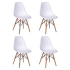 Conjunto De Mesa De Jantar Eames Eiffel Redonda 90cm Tampo De