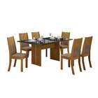Conjunto De Mesa De Jantar Florença Com 6 Cadeiras Havai Velu