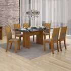 Conjunto De Mesa De Jantar Florença Com 6 Cadeiras Havai Velu