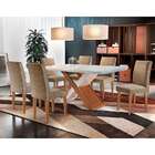 Conjunto De Mesa De Jantar Imperatriz Com 6 Cadeiras Estofada