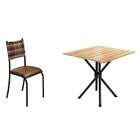 Conjunto De Mesa De Jantar Lizzi Com 4 Cadeiras Estofadas Mad