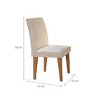 Conjunto De Mesa De Jantar Luna Com 6 Cadeiras Estofadas Gréc