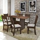 Conjunto De Mesa De Jantar New Talita Com 6 Cadeiras Indekes