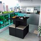 Conjunto De Mesa De Jantar Quadrada Nanda Com 4 Bancos Estofa