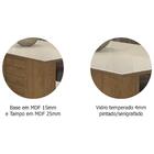 Conjunto De Mesa De Jantar Rafaela I Com Vidro E 4 Cadeiras M