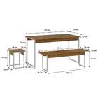 Conjunto De Mesa De Jantar Retangular Com 4 Bancos Studio Mel