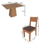 Conjunto De Mesa De Jantar Retangular Com 4 Cadeiras Cairo Po