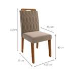 Conjunto De Mesa De Jantar Retangular Com Tampo De  Vidro E 6