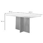 Conjunto De Mesa De Jantar Retangular Com Tampo De Vidro Ane