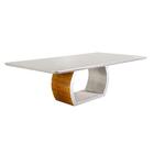 Conjunto De Mesa De Jantar Retangular Com Tampo De Vidro Off