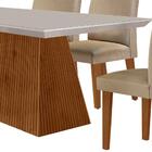 Conjunto De Mesa De Jantar Retangular Com Tampo De Vidro Off