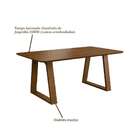 Conjunto De Mesa De Jantar Retangular Com Tampo Madeira Carte