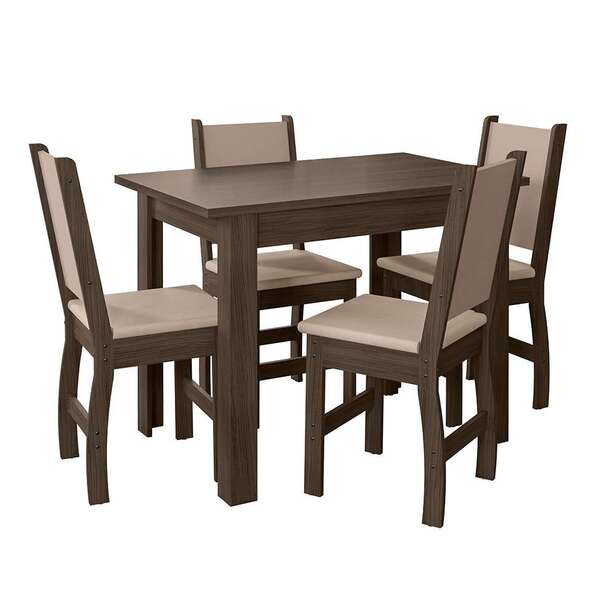 Conjunto De Mesa De Jantar Retangular Com Tampo Mdp Bellagio