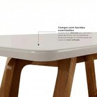 Conjunto De Mesa De Jantar Retangular Em Madeira Maciça Com V