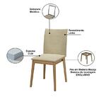 Conjunto De Mesa De Jantar Rubi 180x90cm Com 6 Cadeiras Rubi