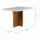 Conjunto De Mesa De Jantar Sevilha I Com Tampo De Vidro Off W