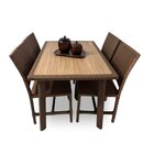 Conjunto De Mesa De Jantar Talin Com 4 Cadeiras Trançado Arte