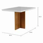 Conjunto De Mesa De Jantar Texas I Com Tampo De Vidro Off Whi