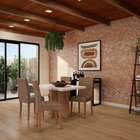 Conjunto De Mesa De Jantar Texas I Com Tampo De Vidro Off Whi