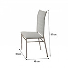 Conjunto De Mesa Diamante 160x90cm Com 6 Cadeiras Olívia Crom