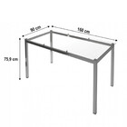 Conjunto De Mesa Diamante 160x90cm Com 6 Cadeiras Verena Crom