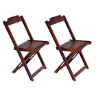 Conjunto De Mesa Dobravel Com 2 Cadeiras De Madeira 70x70 Ide