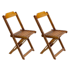 Conjunto De Mesa Dobravel Com 2 Cadeiras De Madeira 70x70 Ide