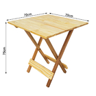 Conjunto De Mesa Dobravel Com 2 Cadeiras De Madeira 70x70 Ide