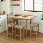 Conjunto De Mesa Dobrável Com 4 Bancos Romana  Inovata/linho