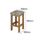 Conjunto De Mesa Dobrável Com 4 Bancos Romana  Inovata/linho