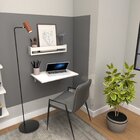 Conjunto De Mesa Dobrável E Prateleira Para Home Office Ou Es